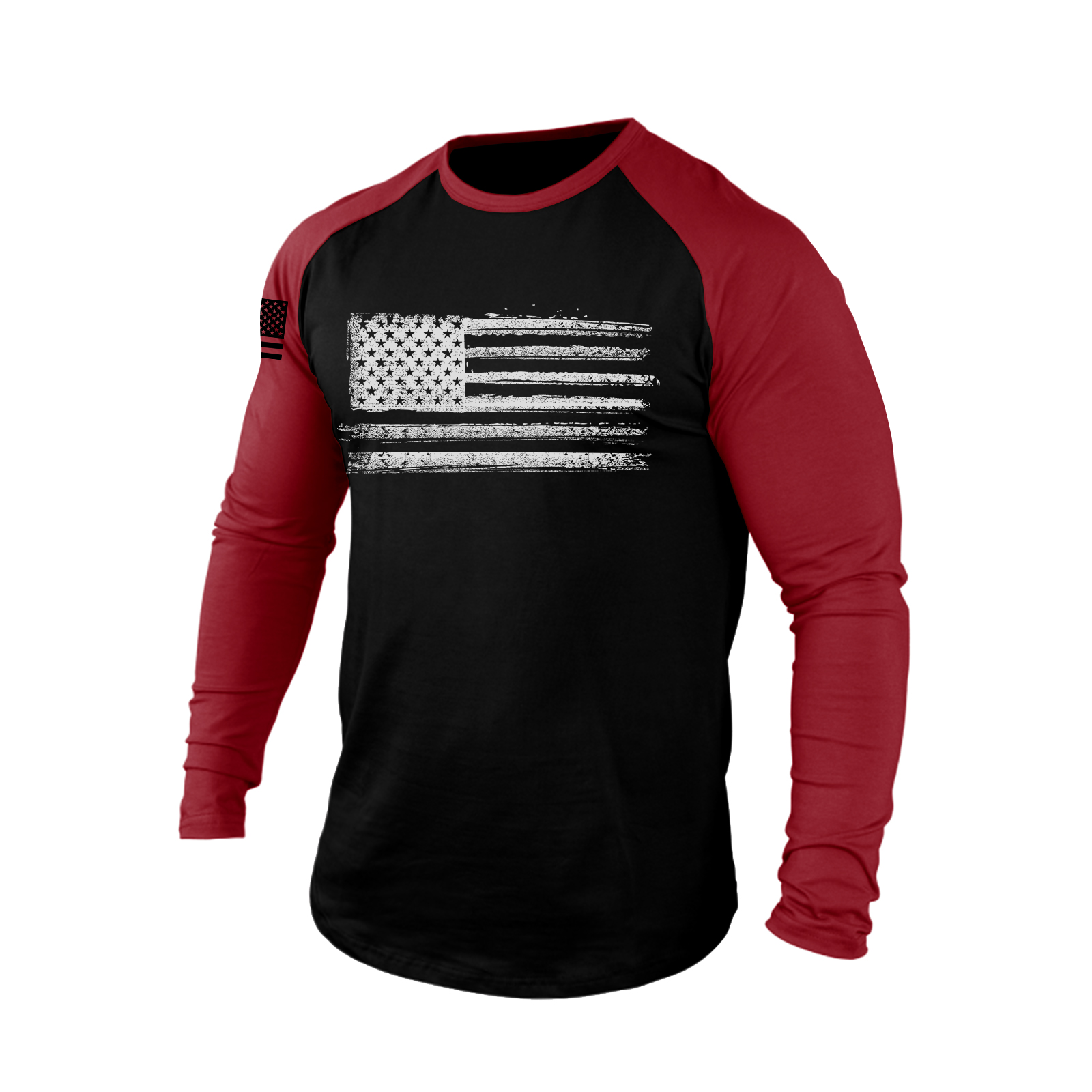 【SATIIIZ】Fade Flag Long Sleeve Fade Flag Summer Long Sleeve - satiiiz