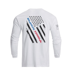 Langärmliges T-Shirt mit USA-Flaggen-Grafik