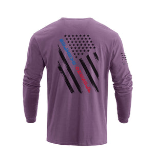 Langärmliges T-Shirt mit USA-Flaggen-Grafik