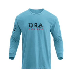 Langärmliges T-Shirt mit USA-Flaggen-Grafik