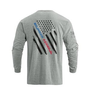 Langärmliges T-Shirt mit USA-Flaggen-Grafik