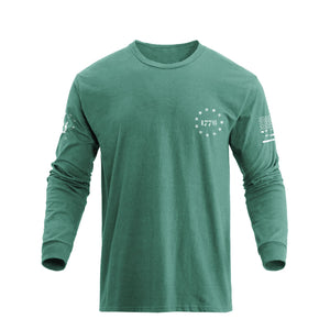 1776 USA FLAGGE GRAFIK LANGARM T-SHIRT
