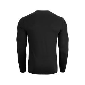 ESSENTIALS BUTTON V-NECK QUCIK DRY MOISTURE WICKING LONG SLEEVE HENLEY SHIRT