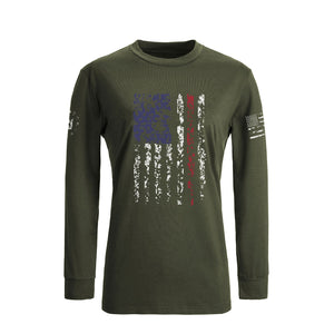 CAMISETA DE MANGA LARGA CON BANDERA DE EE. UU. PARA MUJER