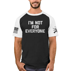 Ich bin nicht für jeden geeignet, 100 % Baumwolle, Raglan-T-Shirt mit Grafik