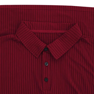 Camisa POLO informal de manga larga elástica para hombre