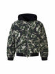 Camouflage Faux Two-piece Hooded Fleece Jacket Tracksuit