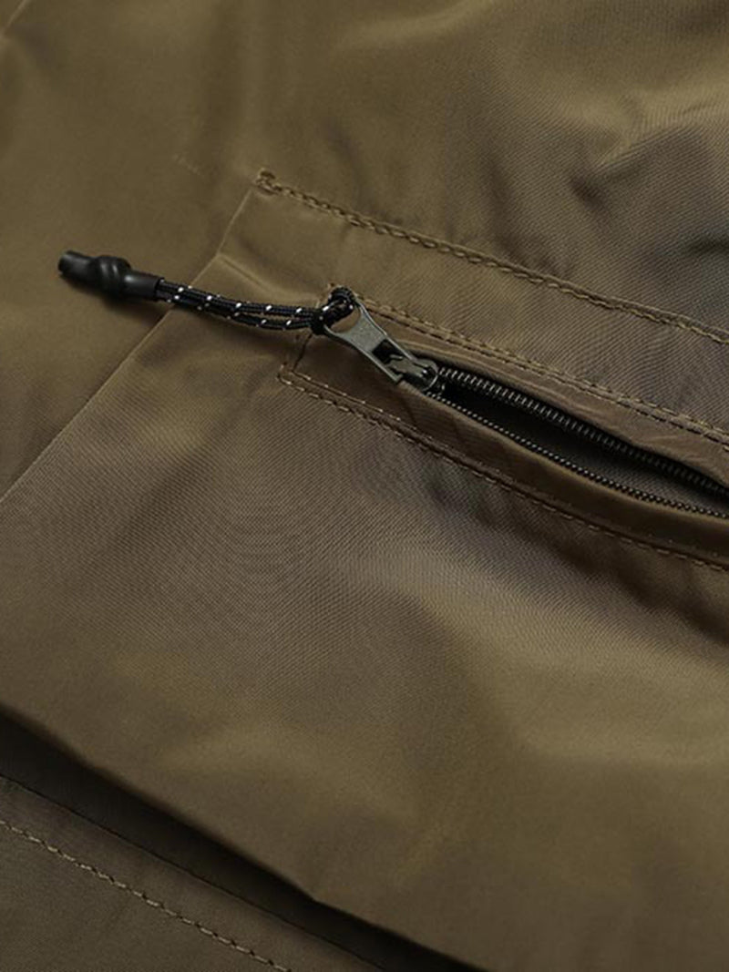 Pantalones cortos multibolsillos personalizados con diseño de patchwork urbano 