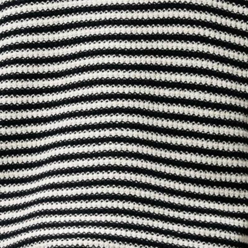 Men's Casual Contrast Color Striped Jacquard Lapel Loose Knitted Short Sleeve Sweater T-Shirt