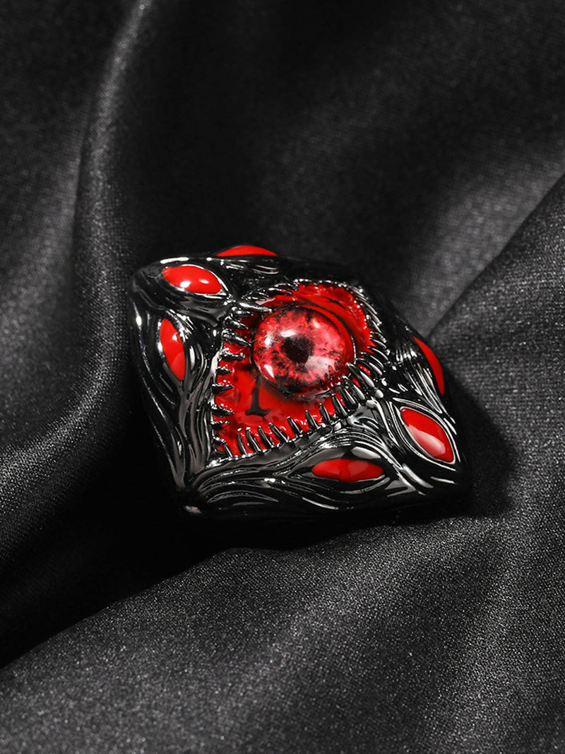 Dark Style Red Eye Copper Ring