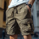 Pantalones cortos cargo informales impermeables con bolsillos grandes para hombre