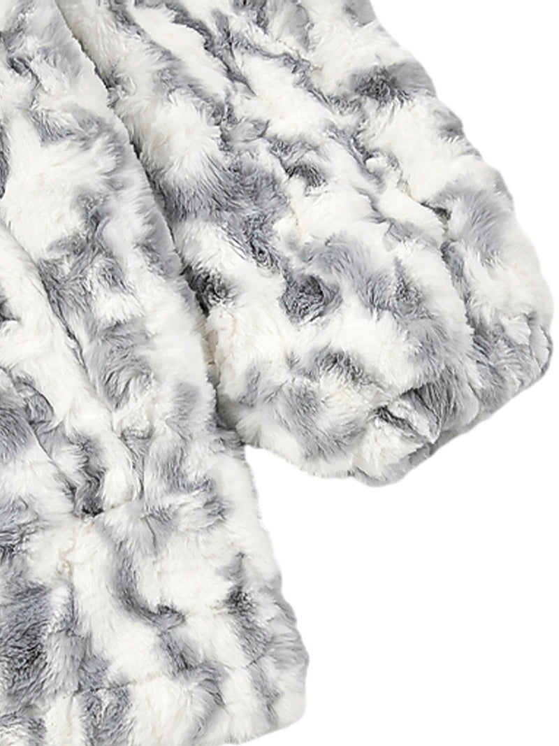 Tie-Dye Stand Collar Sherpa Jacket