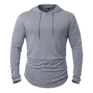 Sudadera con capucha de mezcla de algodón para hombre para actividades al aire libre
