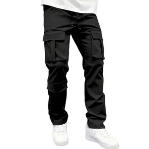 Men's Solid Color Casual Multi-Pocket Cargo Pants
