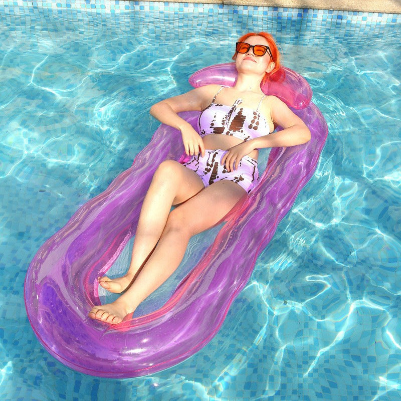 INFLATABLE BACKREST FLOATING BED WATER RECLINER