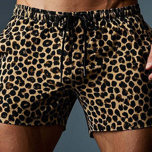 Bequeme, atmungsaktive Shorts für Herren mit Leopardenmuster