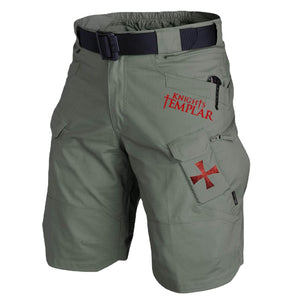 Taktische Cargo-Shorts mit USA-Flagge für Herren, mehrere Taschen, 28 cm Innennaht
