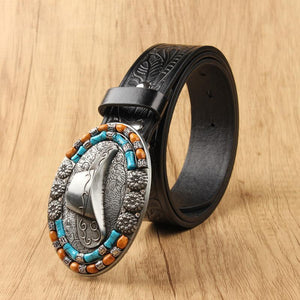 Cinturón clásico vintage estilo vaquero occidental para hombre