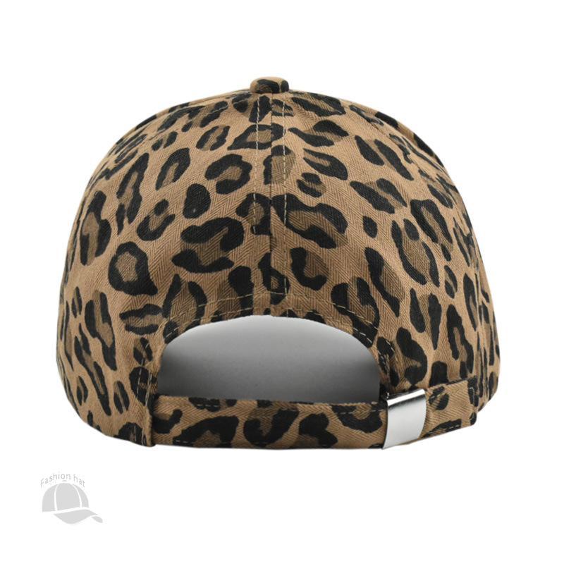 Gorra retro informal con estampado de leopardo para hombre