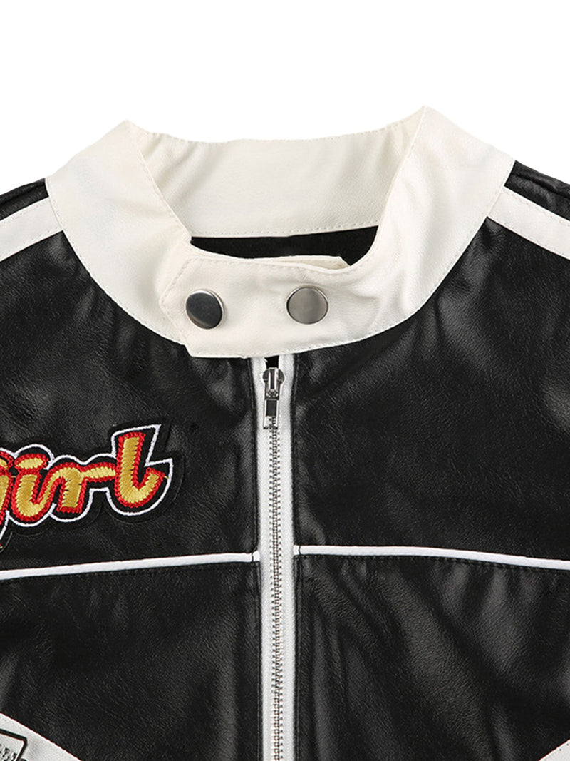 Hot Girl Cool Motorcycle Short Jacket