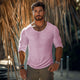 Men's Casual Cotton Round Neck Slim Fit Long Sleeve T-Shirt