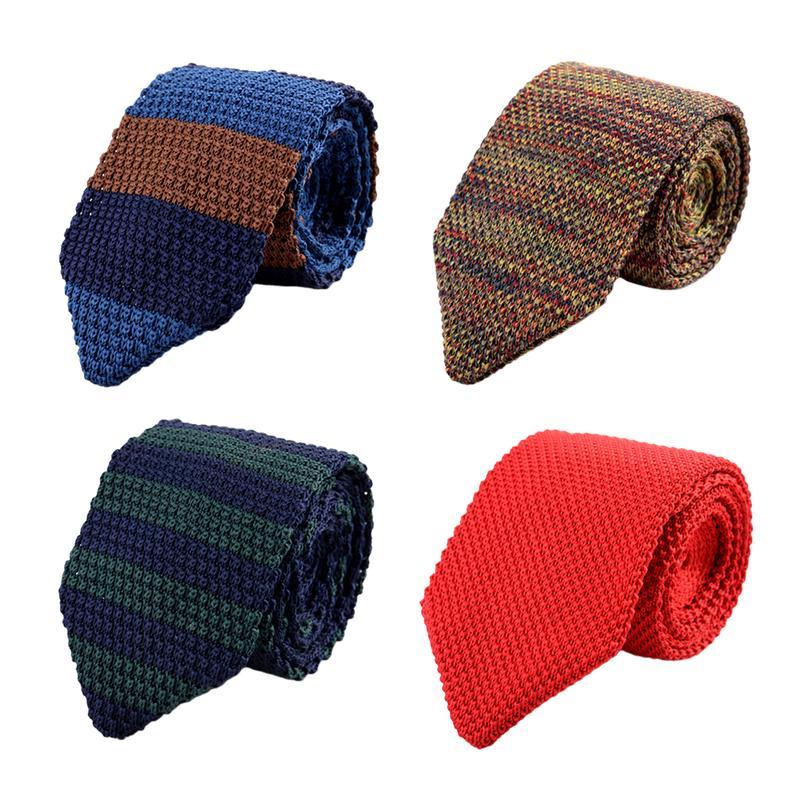 Vintage-Strickkrawatte in Pfeilform für Herren