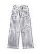 Wasteland Style Niche Design Dirty White Loose Jeans