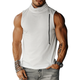 Men's Stylish Pile Collar Zipper Decorative Cotton Slim Fit Tank Top