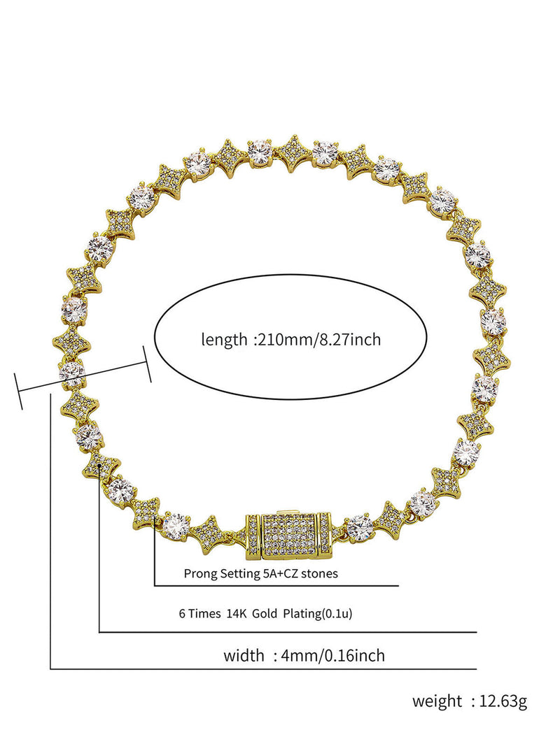 Zircon Star Chian Necklace