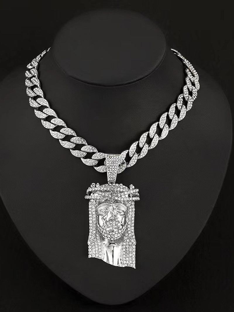 Diamond Jesus Cuban Necklace