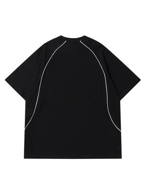 Camiseta con estampado de letras retro 