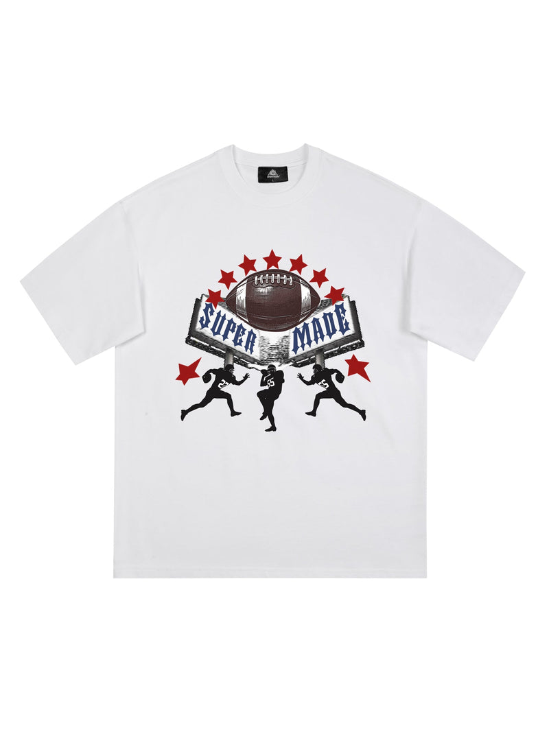 Super Bowl Football Print T-Shirt