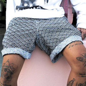 Men's Retro Casual Ethnic Style Geometric Print Drawstring Shorts