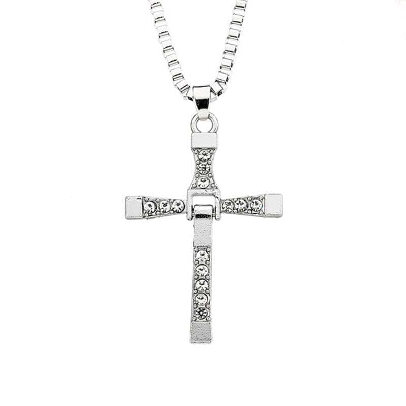 Casual Fashion Shiny Cross Necklace