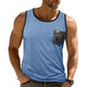Men's Contrast Color Crew Neck Tank Top