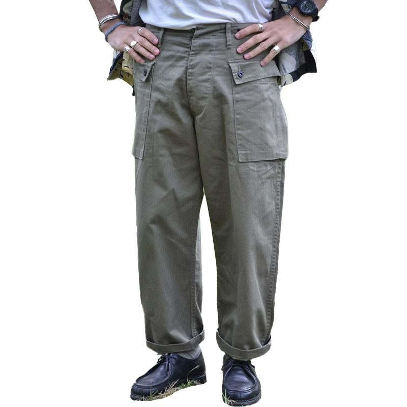 Pantalones cargo holgados de pierna recta con múltiples bolsillos vintage para hombre