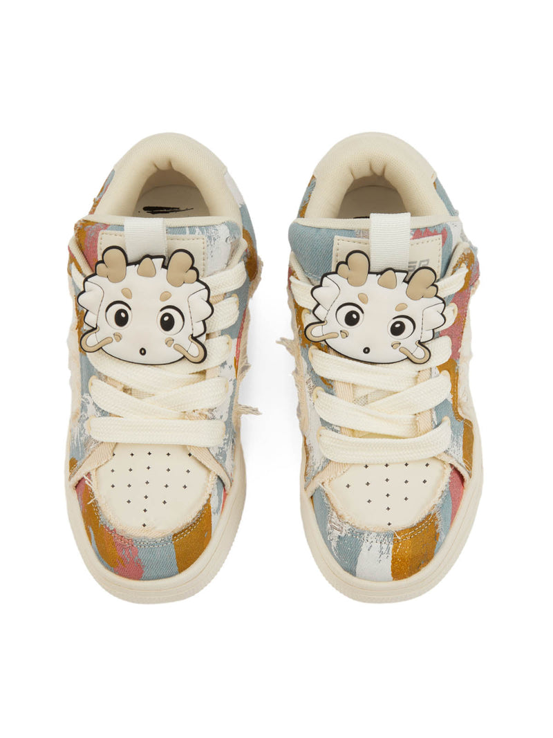 Cute Dragon Series Tassel Sneakers