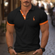Men's Spring Fashion Classic Contrast Color Stitching Golf Polo Shirt MTA0162D7K