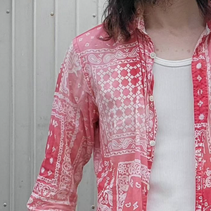 Camisa de manga larga con solapa y estampado Perris informal vintage para hombre