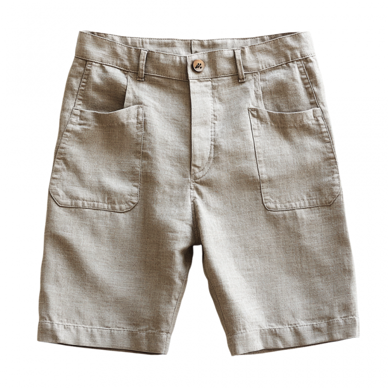 Men's Casual Comfortable Breathable Linen Blended Suit Shorts