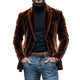 Einreihiger Vintage-Blazer aus Samt mit steigendem Revers für Herren