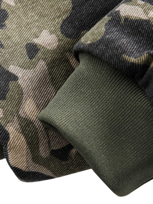 Camouflage Fur Hooded Jacket