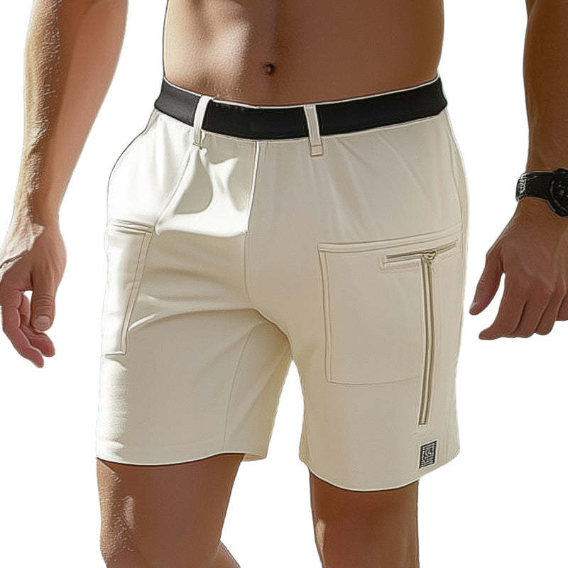 Herren Sommer Basic Einfarbige Freizeitshorts