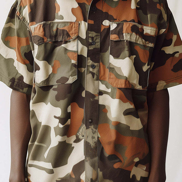 Men's Camouflage Print Short Sleeve Casual Shirt MTA2420C8P