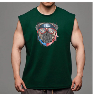 CAMISETA SIN MANGAS DE ALGODÓN ESTADOUNIDENSE QUE ABSORBE LA HUMEDAD