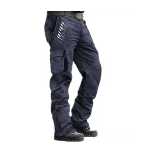 PANTALONES CARGO MULTIBOLSILLOS 100 % ALGODÓN RETRO CON BANDERA DE EE. UU.