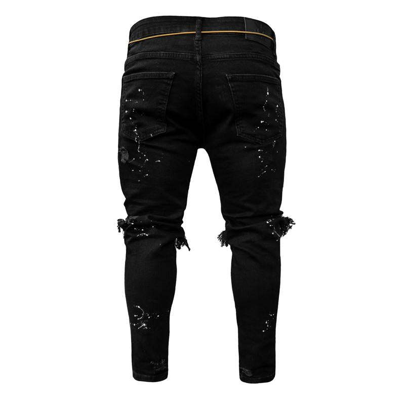 Zerrissene Slim-Fit-Skinny-Jeans für Herren