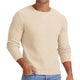 Herren-Strickpullover mit Waffelmuster und Rundhalsausschnitt