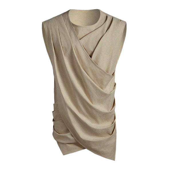 Men's Casual Cotton Vest Top Shorts Two-Piece Set