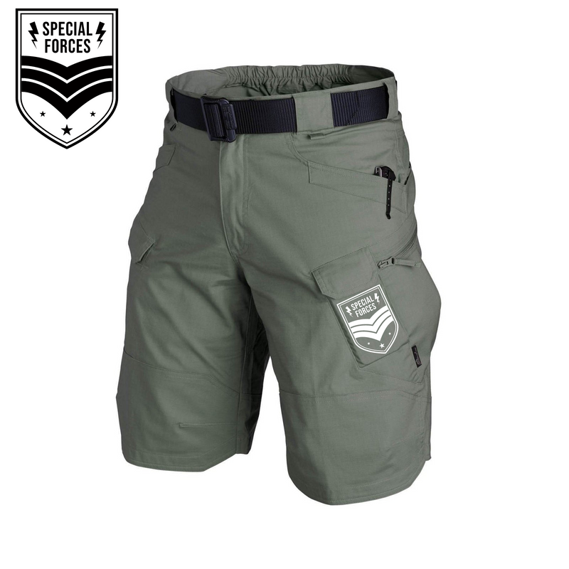 Special FORCES TACTICAL MULTI POCKETS 11'' INSEAM PERFORMANCE CARGO SHORTS WITH BUCKLE BELT